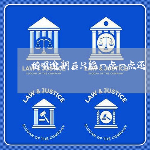 借呗逾期后只能一点一点还/2023061032836