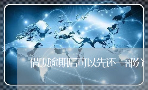 借呗逾期后可以先还一部分/2023011703935