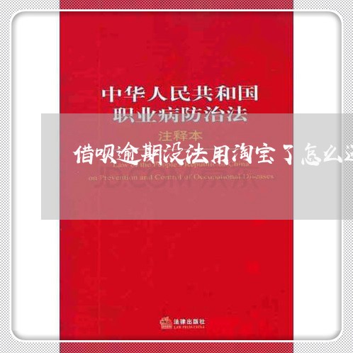 借呗逾期没法用淘宝了怎么还/2023042545947