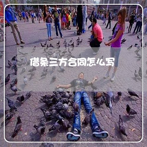 借条三方合同怎么写/2023040339591