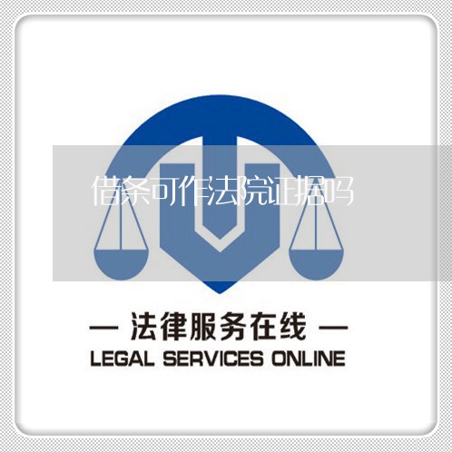 借条可作法院证据吗 借条可作法院证据吗