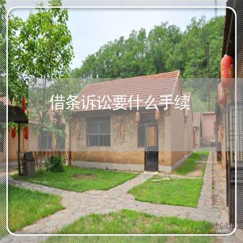 借条诉讼要什么手续 借条诉讼要什么手续