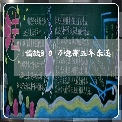 借款30万逾期五年未还 借款30万逾期五年未还