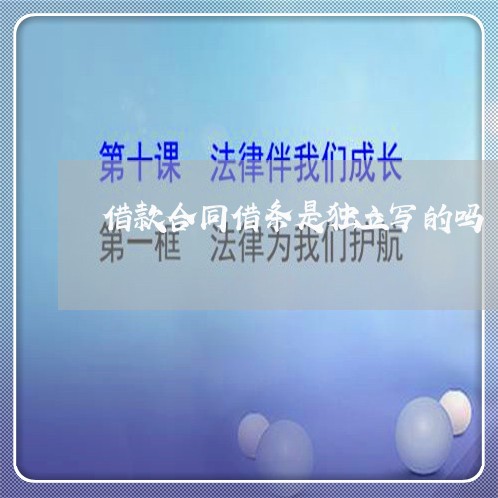 借款合同借条是独立写的吗/2023041583896