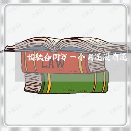 借款合同写一个月还没有还/2023061682615