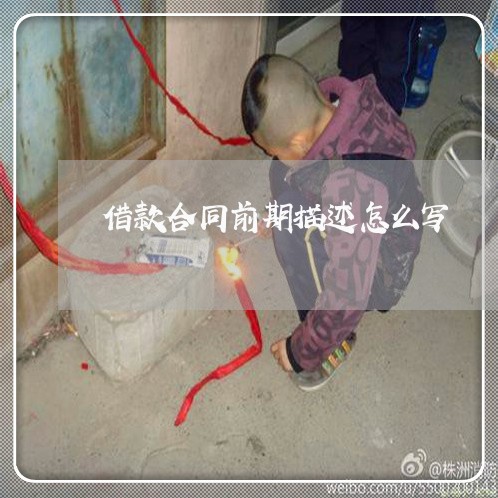 借款合同前期描述怎么写/2023022795148