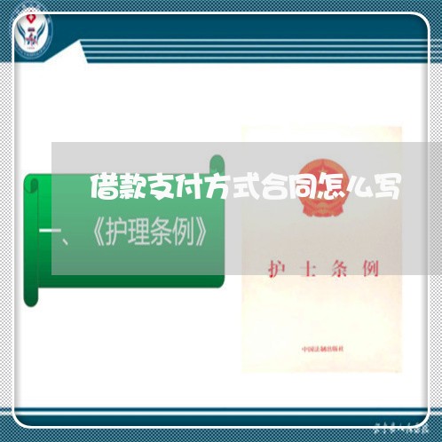借款支付方式合同怎么写/2023042181713