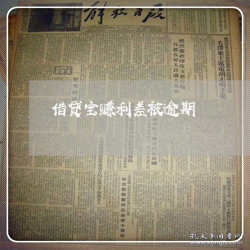借贷宝赚利差被逾期