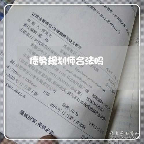 债务规划师合法吗/2023020739285