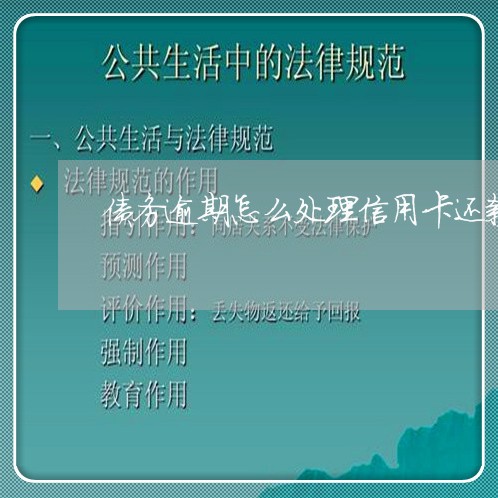 债务逾期怎么处理信用卡还款方式/2023020983159