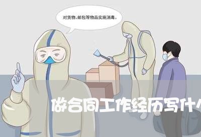 做合同工作经历写什么内容/2023060880493 做合同工作经历写什么内容/2023060880493