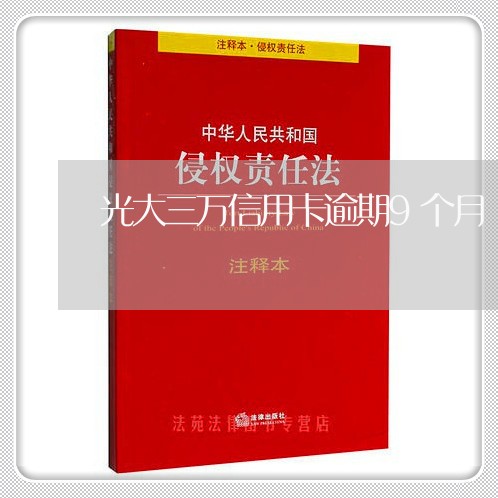 光大三万信用卡逾期9个月/2023061994837