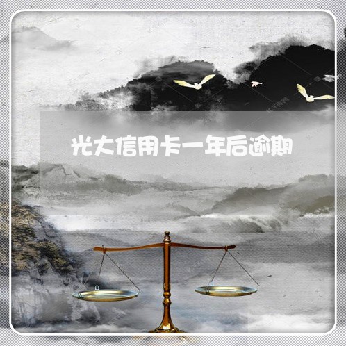 光大信用卡一年后逾期 光大信用卡一年后逾期