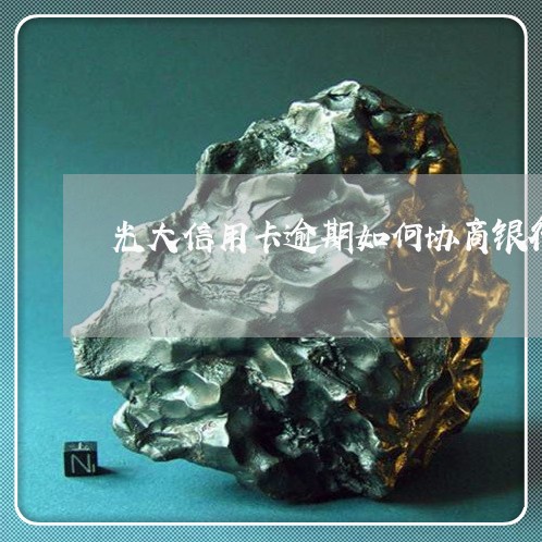 光大信用卡逾期如何协商银行