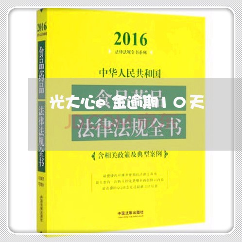 光大心e金逾期10天/2023031993079