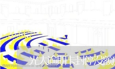 光大逾期卡封停没额度/2023032096269