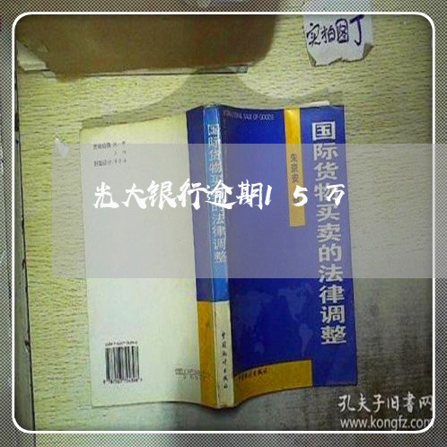 光大银行逾期15万/2023102495716