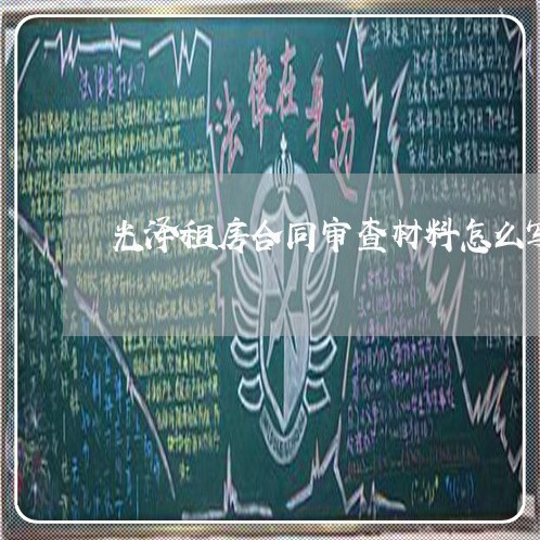 光泽租房合同审查材料怎么写/2023041042604