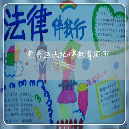 党员违法纪律教育实例 党员违法纪律教育实例