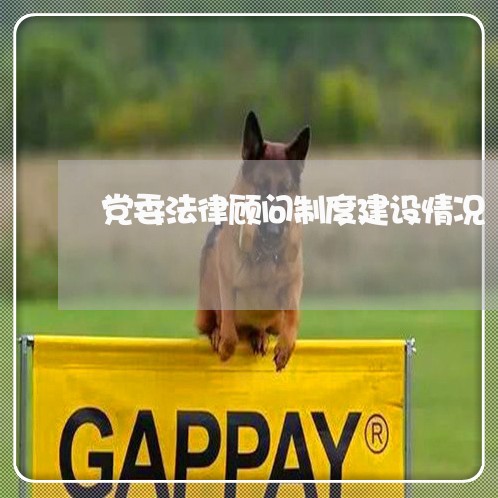 党委法律顾问制度建设情况 党委法律顾问制度建设情况
