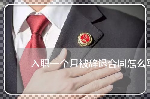 入职一个月被辞退合同怎么写/2023061650380