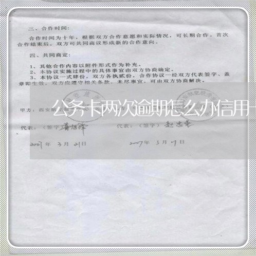 公务卡两次逾期怎么办信用卡