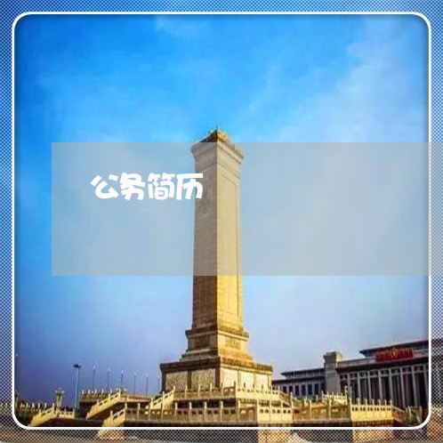 公务简历