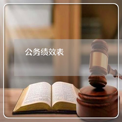 公务绩效表