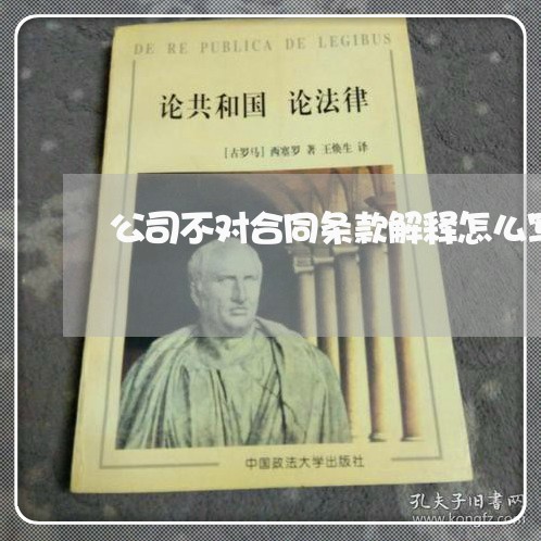 公司不对合同条款解释怎么写/2023042294614 公司不对合同条款解释怎么写/2023042294614