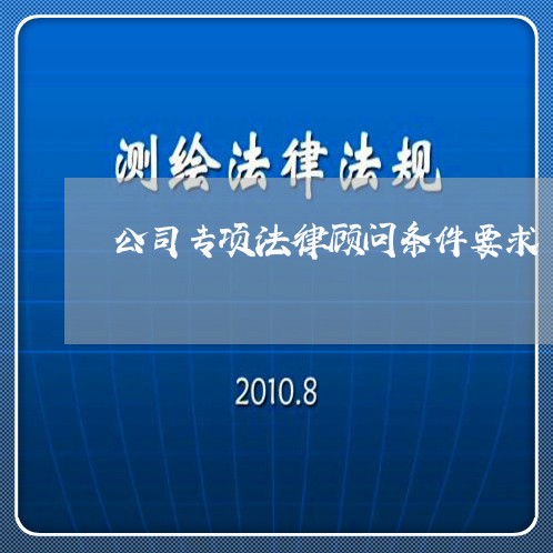 公司专项法律顾问条件要求/2023061743836 公司专项法律顾问条件要求/2023061743836