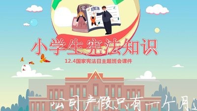 公司产假只有一个月违法吗