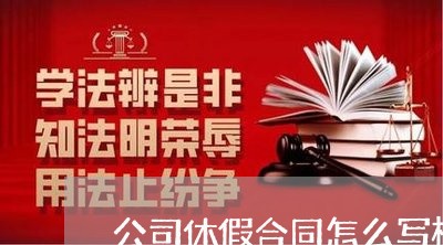 公司休假合同怎么写模板/2023011637168