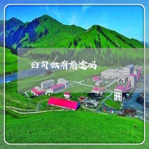 公司做有前途吗