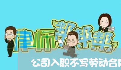 公司入职不写劳动合同/2023042339161