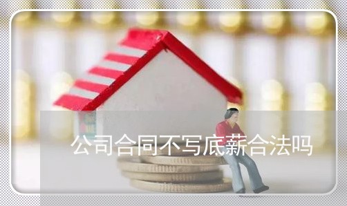 公司合同不写底薪合法吗/2023041216137