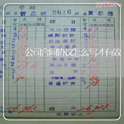 公司合同协议怎么写才有效/2023041328140