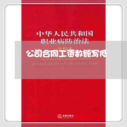 公司合同工资数额写低/2023042128158