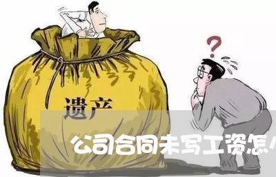 公司合同未写工资怎么赔偿/2023022672725 公司合同未写工资怎么赔偿/2023022672725
