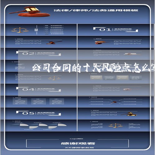 公司合同的十大风险点怎么写/2023061524947