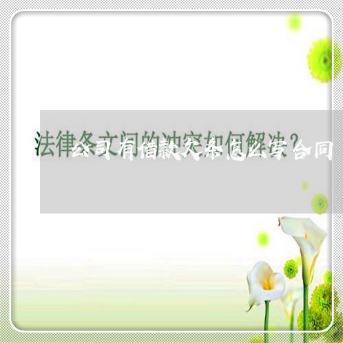 公司有借款欠条怎么写合同/2023022782836