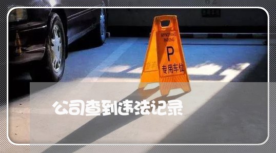 公司查到违法记录