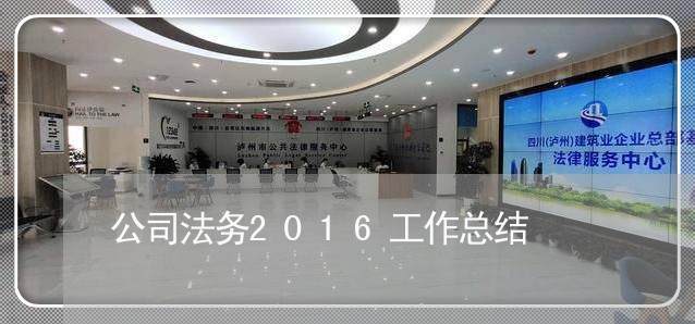公司法务2016工作总结 公司法务2016工作总结