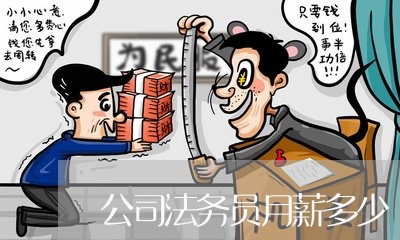 公司法务员月薪多少 公司法务员月薪多少
