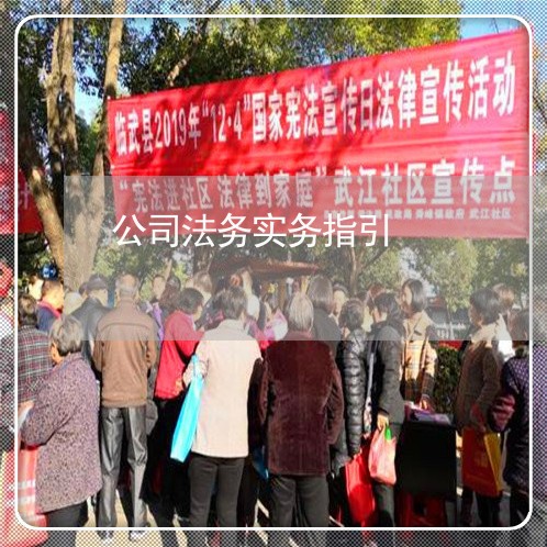 公司法务实务指引 公司法务实务指引