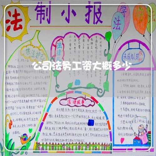 公司法务工资大概多少 公司法务工资大概多少