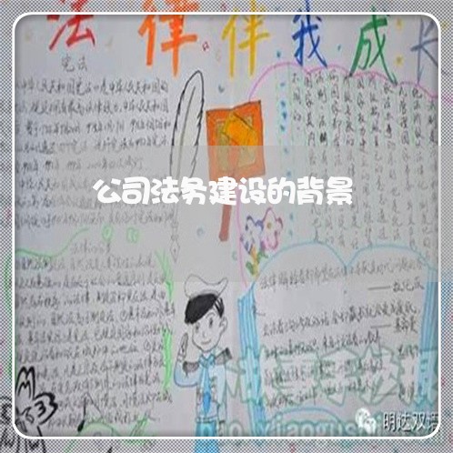 公司法务建设的背景 公司法务建设的背景