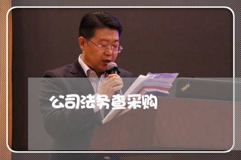 公司法务查采购