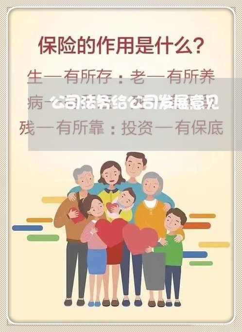 公司法务给公司发展意见 公司法务给公司发展意见