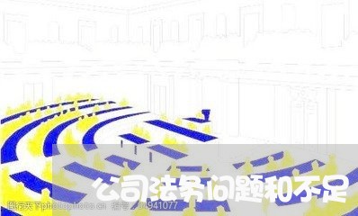 公司法务问题和不足 公司法务问题和不足