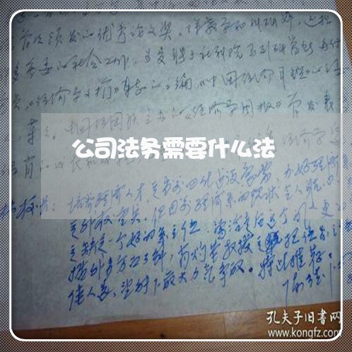 公司法务需要什么法 公司法务需要什么法